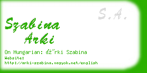 szabina arki business card